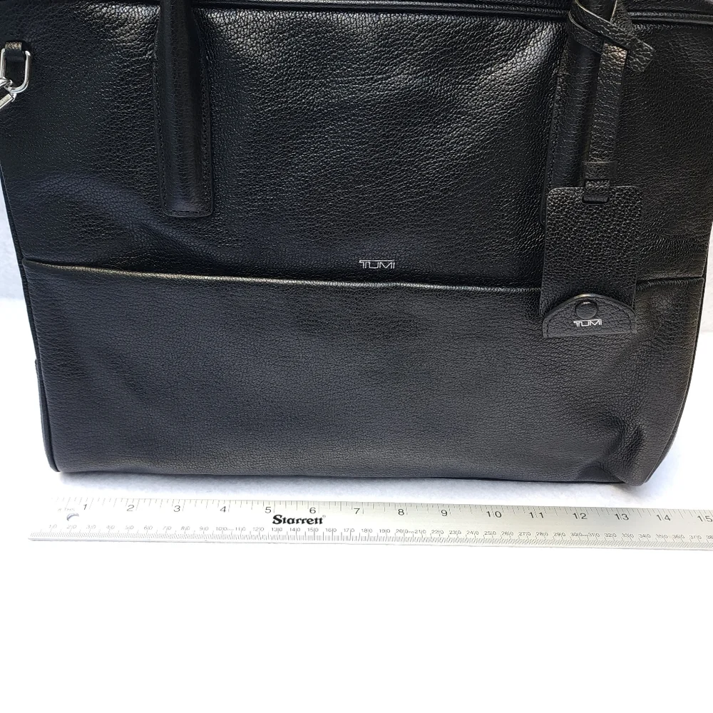 Tumi Black Pebbled Leather Bag - Picture 9 of 11